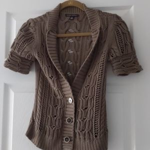Banana Republic open stitch short sleeve cardigan
